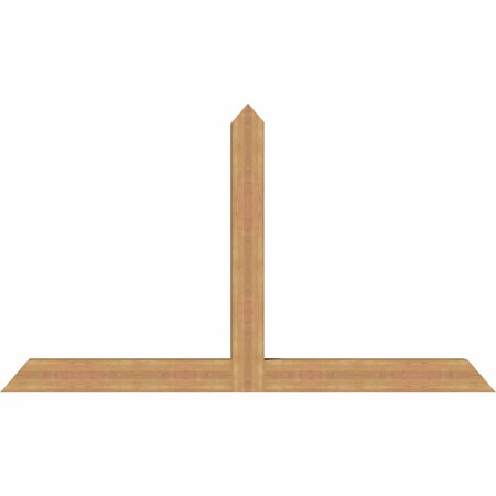 Ekena Millwork Portland Timber Gable Bracket, Western Red Cedar, 84"W x 49"H x 5 1/2"D x 5 1/2"F, 14/12 Pitch GBW084X49X0606POR00SWR